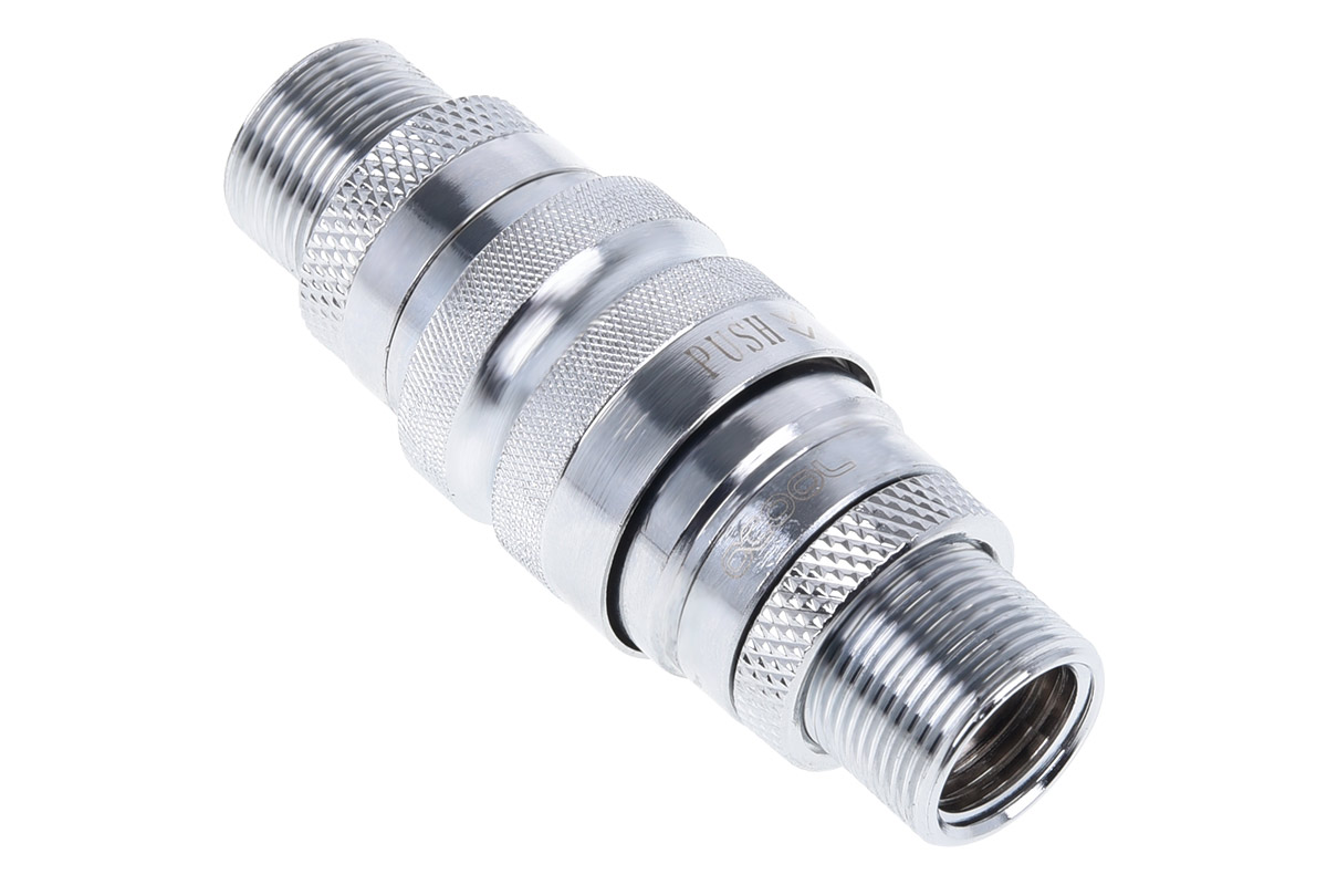 Alphacool Eiszapfen gyorscsatlakozó készlet dupla válaszfal - csavarkötés G1 / 4 IG - króm /17367/
