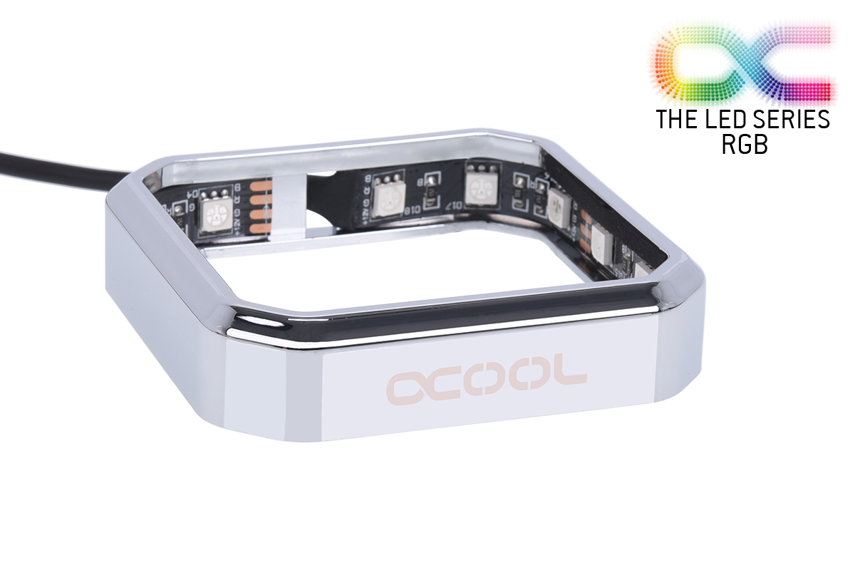 Alphacool Aurora XPX RGB CPU blokk keret - Chrome /12932/