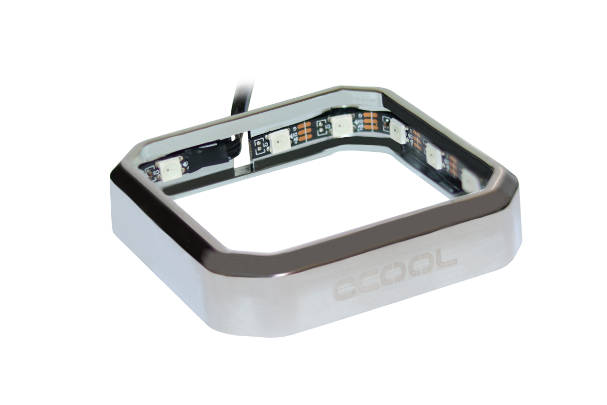 Alphacool Aurora XPX digital RGB keret - Chrome /12943/