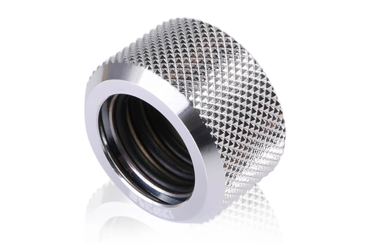 Bykski B-FTHTJ-L16 HardTube Anti-Off 16mm OD fitting - Silver /B-FTHTJ-L16 silver/