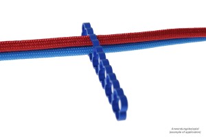 Alphacool Eiskamm Alu X24 kábelrendező - 4mm Kék - 2 db
