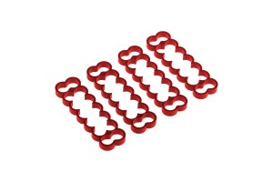 Alphacool Eiskamm Alu X14 kábelrendező - 4mm Piros - 4 db