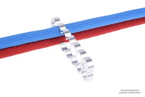 Alphacool Eiskamm Alu X14 kábelrendező - 4mm ezüst - 4 db