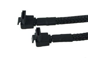 Phobya SATA 3.0 csatlakozókábel, 30 cm-es biztonsági hevederrel - fekete 