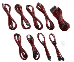 Cablemod - PRO ModMesh C-Series AXi, Hxi, RM Kábel Kit - Vörös CM-PCSI-FKIT-NKBR-R