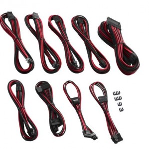 Cablemod - PRO ModMesh C-Series AXi, Hxi, RM Kábel Kit - Fekete/piros CM-PCSI-FKIT-NKKR-R