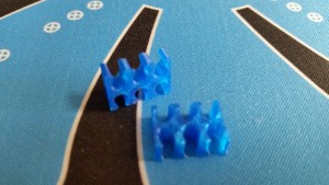 MerlinMOD Classic műanyag kábelfésű 3mm - 6 slot kék 1db