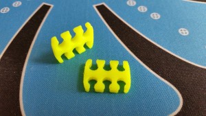 MerlinMOD Wide műanyag kábelfésű 3mm - 6 slot sárga 1db 