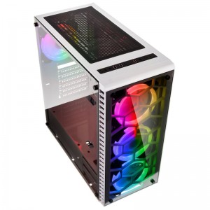 Kolink Observatory RGB Midi-Tower, Tempered Glass - fehér ablakos (OBSERVATORY RGB WHITE)