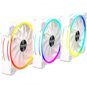 Alpenföhn 120mm Wing Boost 3 ARGB High Speed PWM-ventilátor, Triple - fehér  (84000000165)