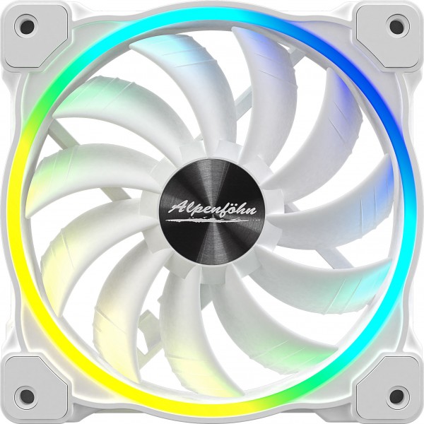 Alpenföhn 120mm Wing Boost 3 ARGB High Speed PWM-ventilátor, Triple - fehér  (84000000165)