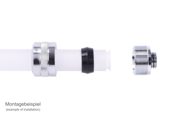 Alphacool Eiszapfen PRO 16mm HardTube Fitting G1/4 - Chrome Sixpack /17476/