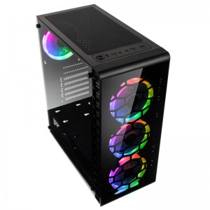 Kolink Observatory Lite RGB Midi-Tower - fekete Tempered Glas (OBSERVATORY LITE)