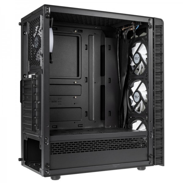 Kolink Observatory Lite RGB Midi-Tower - fekete Tempered Glas (OBSERVATORY LITE)