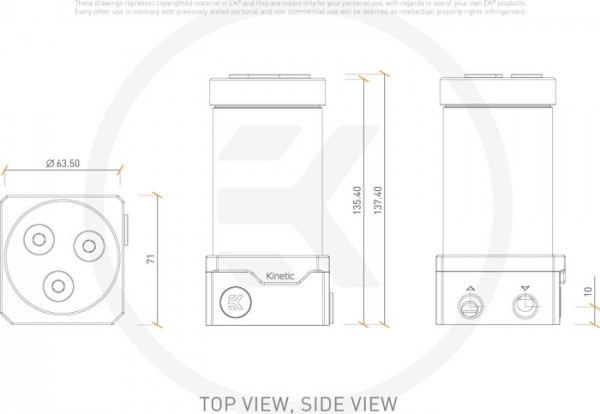 EKWB EK-Quantum Kinetic TBE 160 DDC Body D-RGB - Plexi (3831109822494)