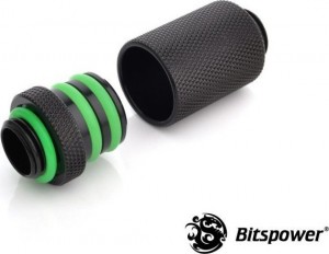 Bitspower Direct-Connect Set egyenes G1/4 hüvelykes külső - extra hosszú, fekete (BP-MBWP-C44)