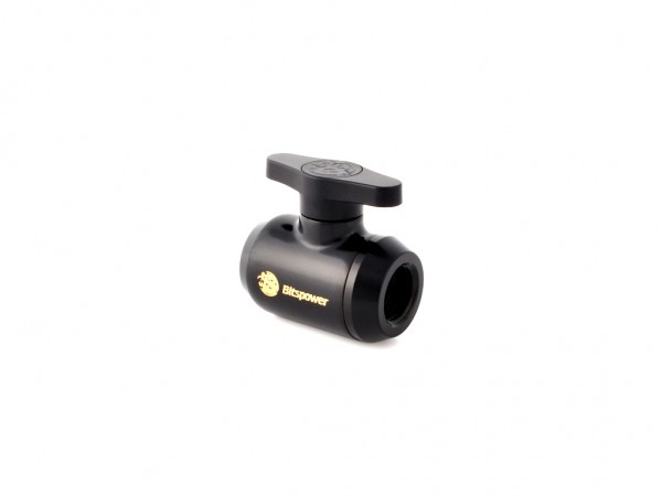 BitsPower Elzárócsap 2x IG 1/4 inch, fekete fogantyú - matt fekete (BP-MVV-MBKBK)