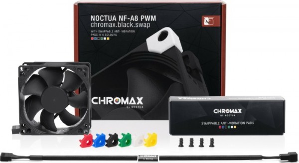 Noctua NF-A8 PWM chromax.black.swap ventilátor - 80mm (NF-A8 PWM CH.BK.S)