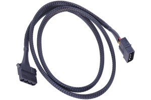 Phobya 4Pin Molex tápkábel hosszabbító 90cm - Fekete /87489/