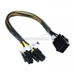 Akasa ATX12V tápkábel hosszabbító 30cm /AK-CB8-8-EXT/