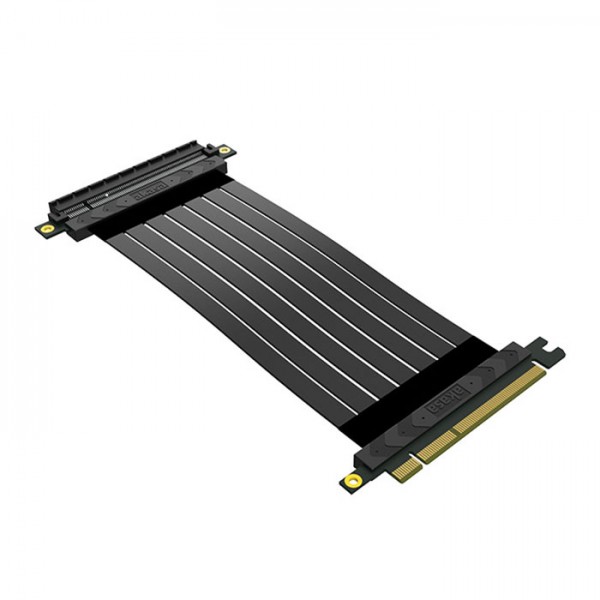 Akasa Riser Black X2 Mark IV, Premium PCIe 4.0 x16 Riser-Kabel, 20 cm - fekete, egyenes (AK-CBPE03-20B)