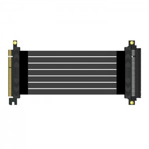 Akasa Riser Black X2 Mark IV, Premium PCIe 4.0 x16 Riser-Kabel, 20 cm - fekete, egyenes (AK-CBPE03-20B)