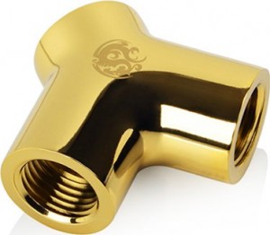 Bitspower adapter Y-szplitter 3x G1/4 hüvelyk IG - arany (BP-YBU-TB)
