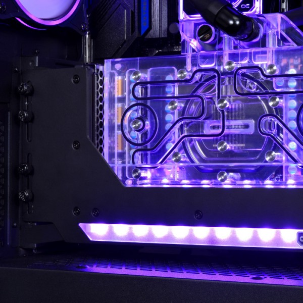 Alphacool Aurora vertikális GPU tartó + PCI-E 3.0 x16 Riser szalagkábel, 21 cm (11951)