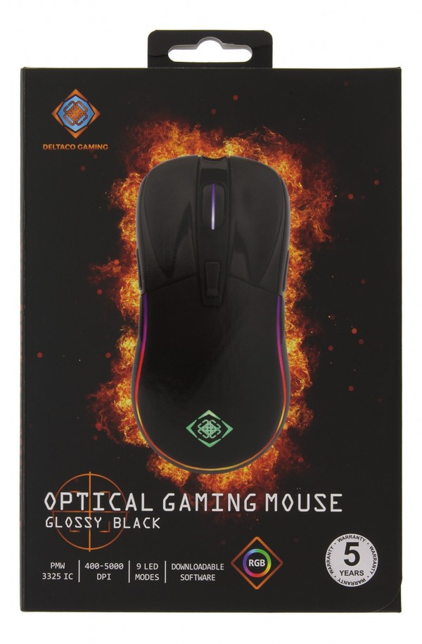 DELTACO GAMING GAM-085 Optikai USB RGB Fekete /GAM-085/