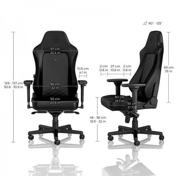 Gamer szék noblechairs HERO PU bőr - fekete/fekete