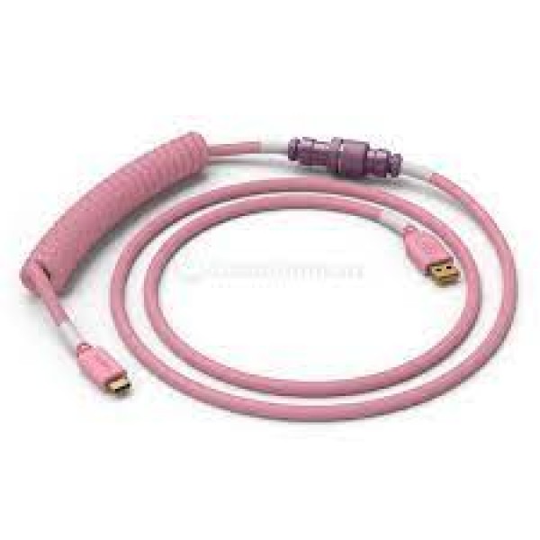 Glorious Coiled Cable Prism Pink USB-C Spirálkábel Pink /GLO-CBL-COIL-PP/