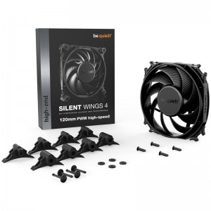 be quiet! Silent Wings 4 PWM ventilátor - 120mm, fekete, High Speed (BL094)