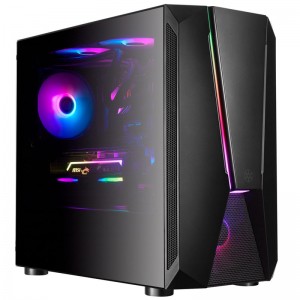 SilverStone Fara V1M Pro Micro-ATX, ARGB, Tempered Glass - fekete (SST-FAV1MB-PRO)