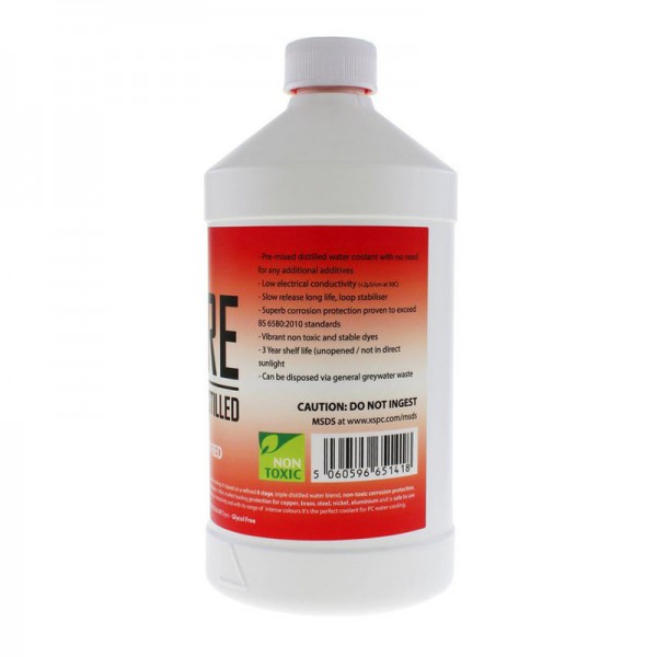 XSPC Pure Coolant, 1 Liter - piros, UV (5060596651418)