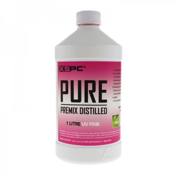 XSPC Pure Coolant, 1 Liter - pink, UV (5060596651463)
