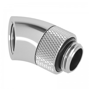 Barrow Adapter 45 fokos G1/4 G1/4 KB - forgatható, ezüst (TWT45-B01 s)