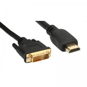 InLine HDMI-DVI adapter kábel High Speed, aranyozott, fekete - 2m (17662P)