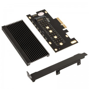 ICY BOX PCI-E 4.0 IB-PCI208-HS PCIe 4.0-M.2 adapter - fekete (60830)