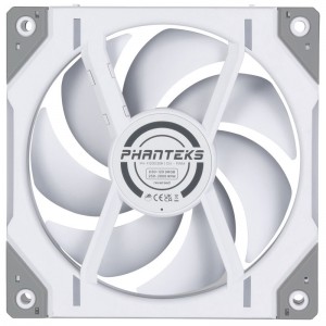 PHANTEKS D30 PWM Reverse Airflow D-RGB Ventilátor - 120mm, fehér (PH-F120D30R_DRGB_PWM_WT01)