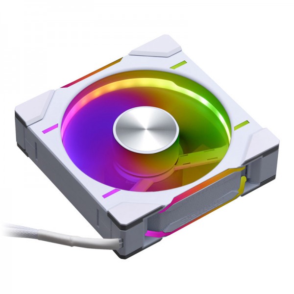 PHANTEKS D30 PWM Regular Airflow D-RGB ventilátor - 120mm, fehér (PH-F120D30_DRGB_PWM_WT01)