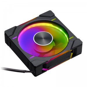 PHANTEKS D30 PWM Regular Airflow D-RGB ventilátor - 120mm, fekete (PH-F120D30_DRGB_PWM_BK01)