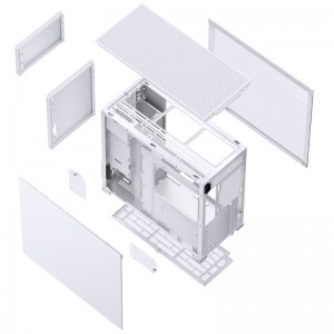 Jonsbo D41 MESH ATX ház, edzett üveg - fehér (D41 MESH WHITE)