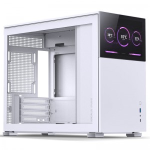 Jonsbo D31 Screen mATX számítógépház, edzett üveg - fehér (D31 STD WHITE SC)