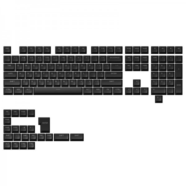 AKKO Shine-Through Black - billentyűsapka szett - v2 - ASA, US-Layout(6925758621359)