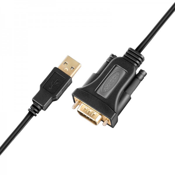 AXAGON ADS-1PQN Adapter kábel, RS-232 COM port USB 2.0-ra - FT232RL chip (ADS-1PQN)