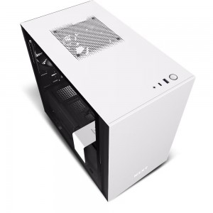 NZXT H210 ITX Fehér/Fekete Edzett üveg /CA-H210B-W1/