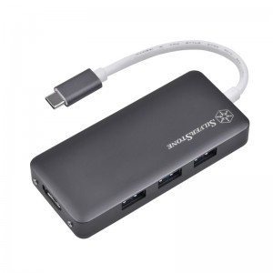 SilverStone SST-EP14C - USB 3.1 Type-C Gen1 HDMI-re, 3x USB 3.1 Gen 1 Type-A, 1x USB 3.1 Gen 1 Type-C (PD 2.0 töltés) (SST-EP14C)