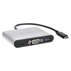 SilverStone SST-EP06C - USB 3.1 Type-C VGA/USB Type C/USB Type A adapter hub (SST-EP06C)