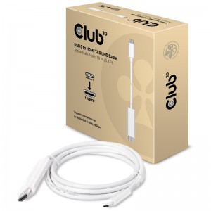 Club 3D USB C HDMI 2.0 UHD l aktív kábel M/M 1,8m(CAC-1514)