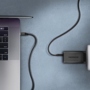 AXAGON BUCM2-CM25AB töltőkábel USB-C - USB-C 2.0, 2,5 m, PD 240 W 5 A, ALU - fekete (BUCM2-CM25AB)